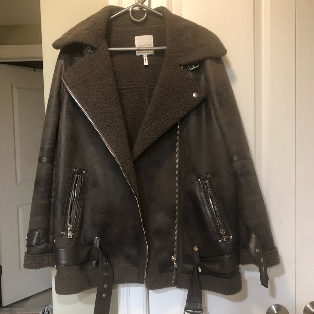 Avec Les Filles Biker Coat Sz M